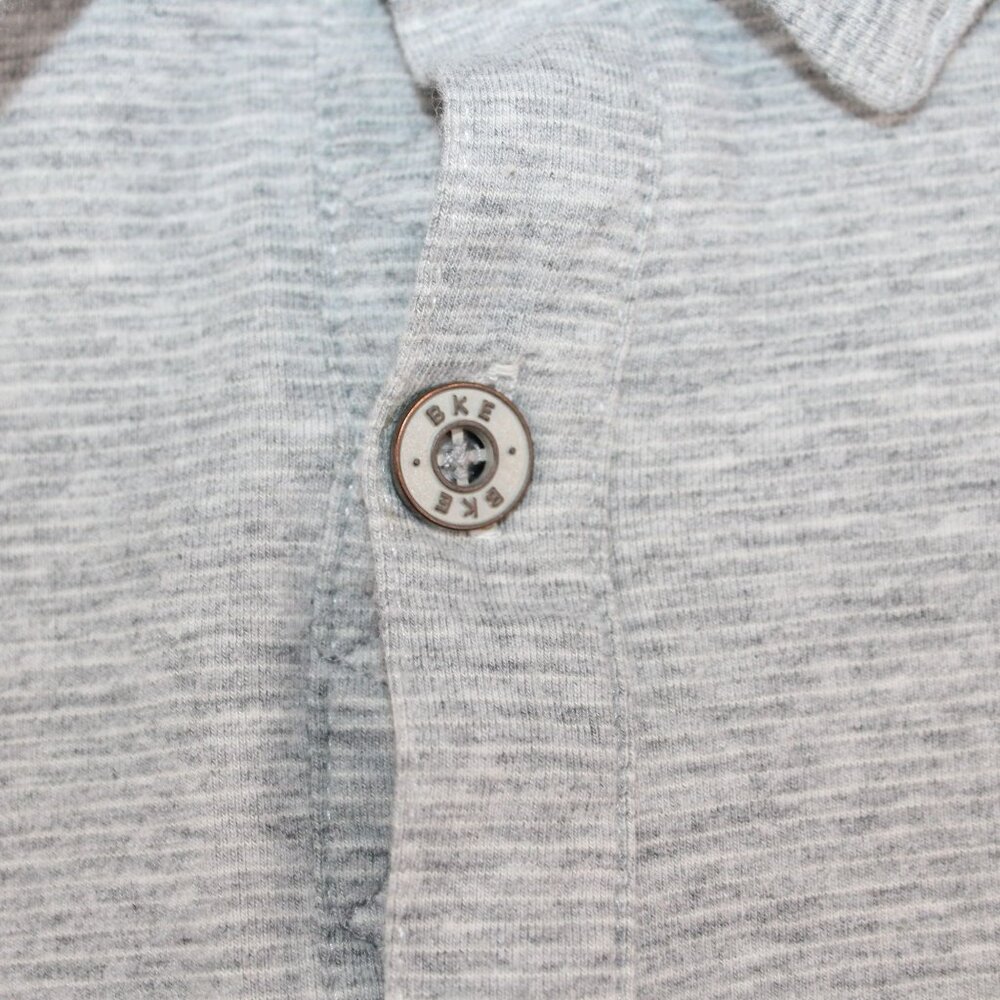 BKE Mens XL Gray Pinstripe Stretch Everyday Wear Polo Shirt Athleisure - Picture 6 of 9